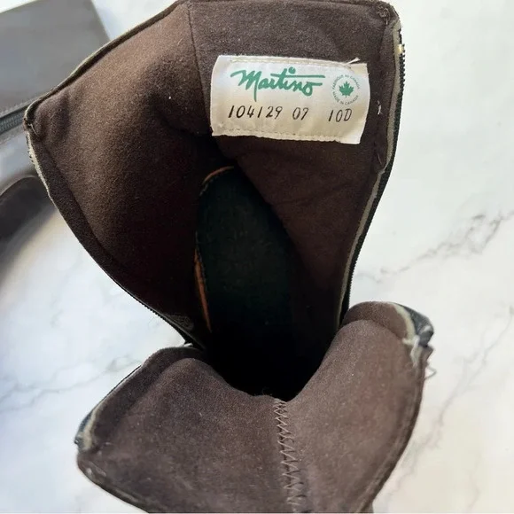 Martino Lindsay Weatherproof Leather Canadian Made Women's Boots Brown Size 10 - Picture 12 of 15